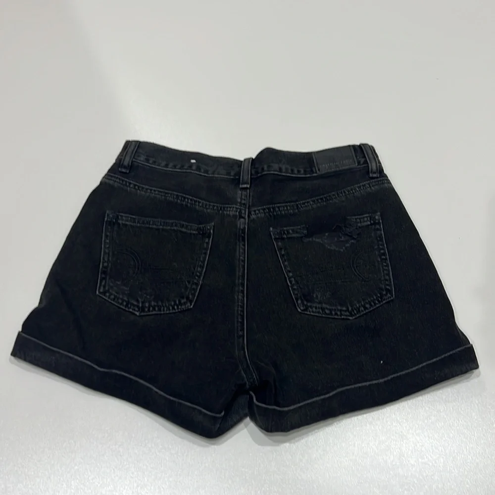 American Eagle Distressed Black Denim Shorts